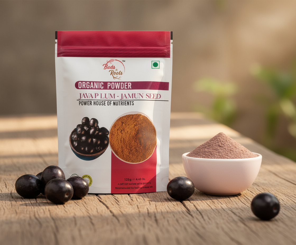 Buds & Roots Java Plum-Jamun Seed Organic Powder - Image 2