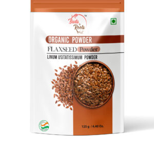 Buds & Roots Flaxseed Powder in Trinidad and Tobago, finely ground flaxseed powder in convenient packaging for everyday wellness use.