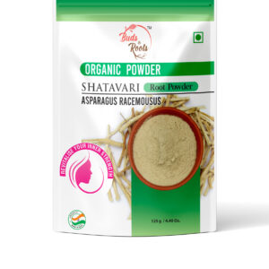 Buds & Roots Shatavari Root Organic Powder in Trinidad and Tobago, finely ground shatavari root powder in convenient packaging for everyday herbal use.