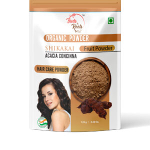 Buds & Roots Shikakai Organic Powder in Trinidad and Tobago, finely ground shikakai powder in convenient packaging for everyday hair and herbal care.