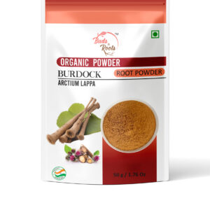 Buds & Roots Burdock Root Organic Powder in Trinidad and Tobago, finely ground burdock root powder in convenient packaging for everyday herbal use.