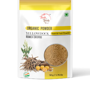 Buds & Roots Yellow Dock Root Powder in Trinidad and Tobago, a finely ground herbal powder packaged for convenient everyday use.