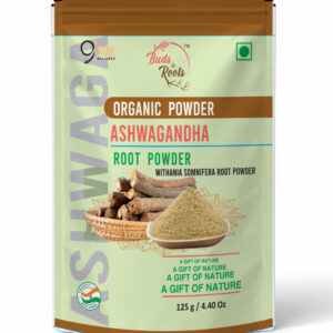 Buds & Roots Ashwagandha Root Powder in a resealable pouch.
